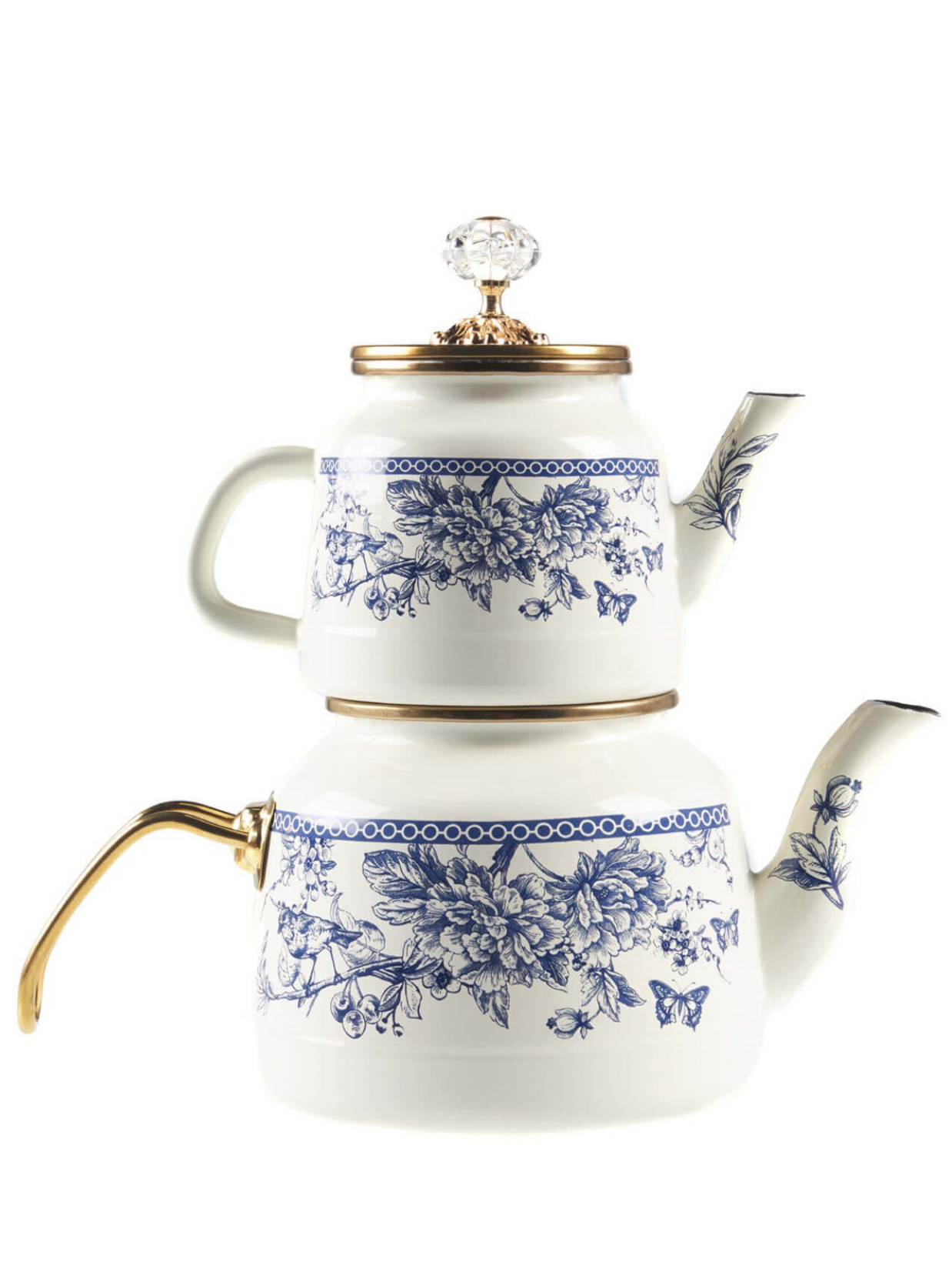 Enamel Teapot Set, Turkish Tea Pot Set, Tea Kettle for Loose Leaf